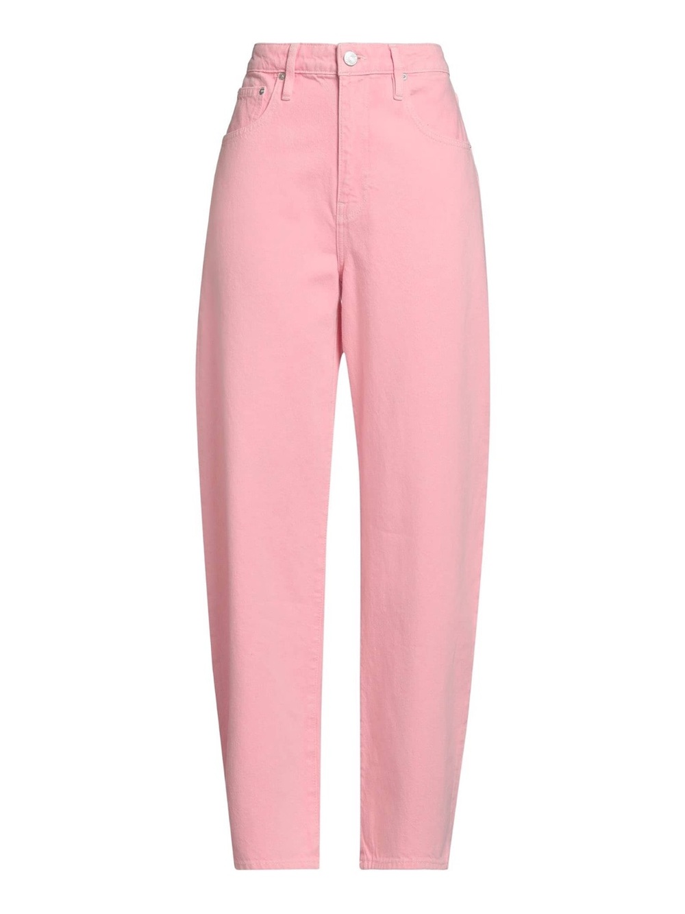 Frame Denim High-Rise Washed Dusty Pink Barrel Jeans